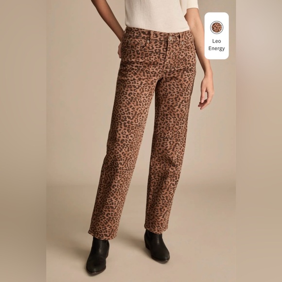 Lucky Brand-Legend Baggy Leopard Print Cotton Jeans - Picture 3 of 8
